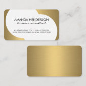 Metallischer Goldakzent Visitenkarte (Vorne/Hinten)