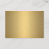 Metallischer Goldakzent Visitenkarte (Rückseite)