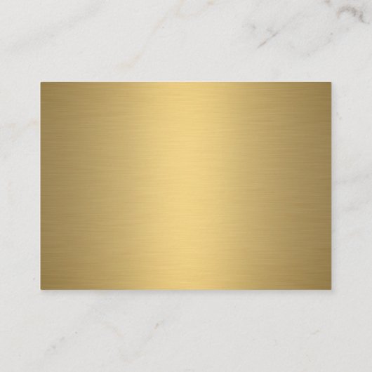 Metallischer Goldakzent Visitenkarte (Rückseite)