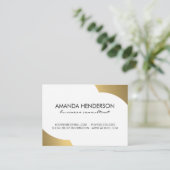 Metallischer Goldakzent Visitenkarte (Stehend Vorderseite)