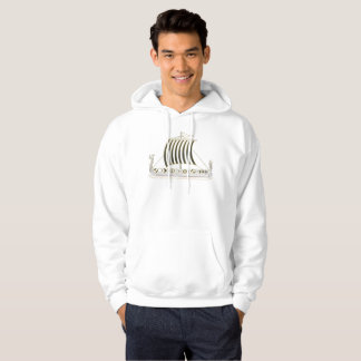 Metallischer goldener Wikinger-Schiffs-Hoodie Hoodie