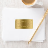 Metallischer goldfarbener Hintergrund Adressaufkleber (Insitu)