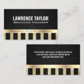 Metallischer Goldfolie Visitenkarte (Vorne/Hinten)