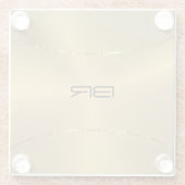 Metallischer Goldhintergrund Glasuntersetzer (Rückseite)