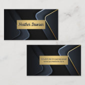 Metallischer Goldrahmen Visitenkarte (Vorne/Hinten)