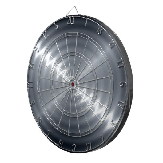 Metallischer, grau, rostfrei, aus Stahl Dartscheibe (Vorderseite rechts)