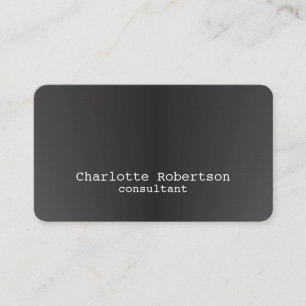 Metallischer grauer schlichter kreativer moderner visitenkarte