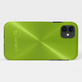 Metallischer grüner Edelstahl-Metallblick Case-Mate iPhone Hülle (Rückseite (Horizontal))