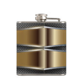Metallischer Hintergrund Art 4A Wrapped Flask Flachmann (Rückseite)