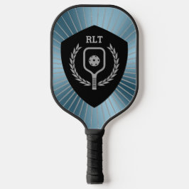 Metallischer Hintergrund des personalisierten Pick Pickleball Schläger