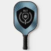 Metallischer Hintergrund des personalisierten Pick Pickleball Schläger (Rückseite)