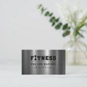 Metallischer Hintergrund | Fitness Treuekarte (Stehend Vorderseite)