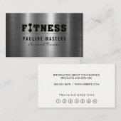 Metallischer Hintergrund | Fitness Treuekarte (Vorne/Hinten)