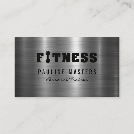 Metallischer Hintergrund | Fitness Treuekarte (Vorderseite)