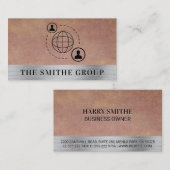 Metallischer Hintergrund für die Netzwerkkommunika Visitenkarte (Vorne/Hinten)