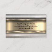 Metallischer Hintergrund | Gold Silver Visitenkarte (Rückseite)