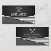 Metallischer Hintergrund | Hammerwerkzeuge Visitenkarte (Vorne/Hinten)