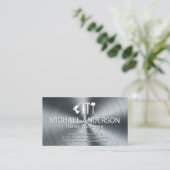 Metallischer Hintergrund | Hardware-Tools | Handym Visitenkarte (Stehend Vorderseite)