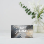 Metallischer Hintergrund | Künstlerisch geprägt Visitenkarte (Stehend Vorderseite)