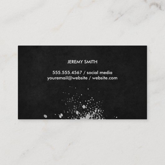 Metallischer Hintergrund | Künstlerisch geprägt Visitenkarte (Rückseite)