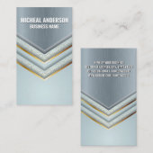 Metallischer Hintergrund | Luxus Formen Business C Visitenkarte (Vorne/Hinten)