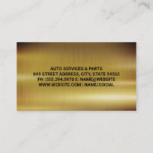 Metallischer Hintergrund | Mechanische Werkzeuge Visitenkarte (Rückseite)