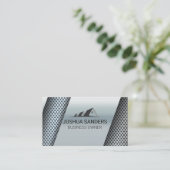 Metallischer Hintergrund | Perforationsmuster Visitenkarte (Stehend Vorderseite)