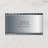 Metallischer Hintergrund | Realtor Visitenkarte (Rückseite)