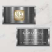 Metallischer Hintergrund Visitenkarte (Vorne/Hinten)