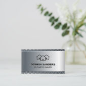 Metallischer Hintergrund | ZUHAUSE Visitenkarte (Stehend Vorderseite)