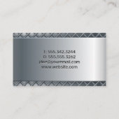 Metallischer Hintergrund | ZUHAUSE Visitenkarte (Rückseite)