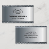 Metallischer Hintergrund | ZUHAUSE Visitenkarte (Vorne/Hinten)