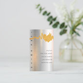 Metallischer Hochglanz | Brass Scribble Visitenkarte (Stehend Vorderseite)