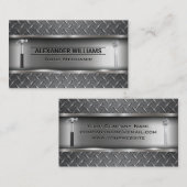 Metallischer Industriestahl | Hammer | Schraubensc Visitenkarte (Vorne/Hinten)