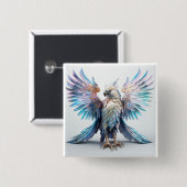 Metallischer Iridescent Eagle Button (Vorne & Hinten)