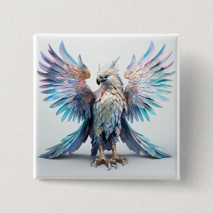 Metallischer Iridescent Eagle Button