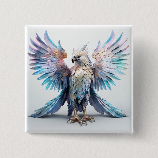 Metallischer Iridescent Eagle Button (Vorderseite)