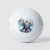 Metallischer Iridescent Eagle Golfball (Vorderseite)