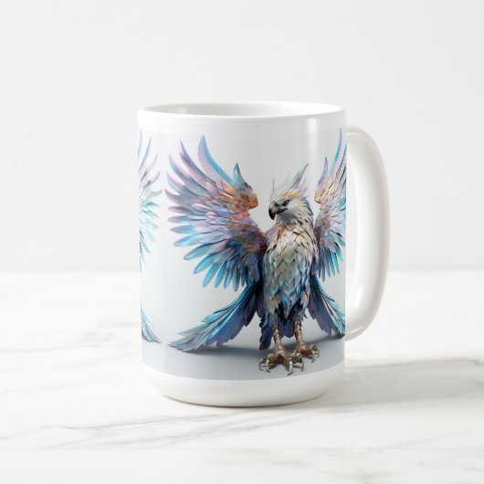 Metallischer Iridescent Eagle Kaffeetasse (VorderseiteRechts)