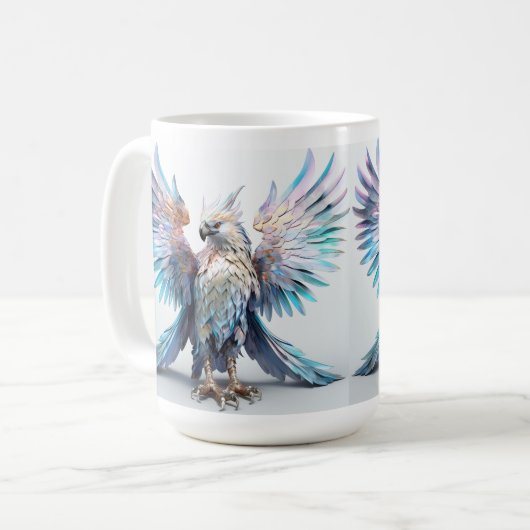 Metallischer Iridescent Eagle Kaffeetasse (Vorderseite Links)