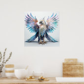 Metallischer Iridescent Eagle Poster (Küche)