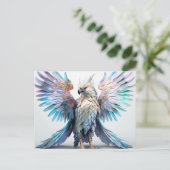 Metallischer Iridescent Eagle Postkarte (Stehend Vorderseite)