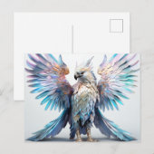Metallischer Iridescent Eagle Postkarte (Vorne/Hinten)