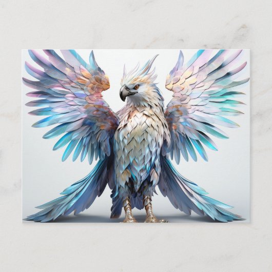 Metallischer Iridescent Eagle Postkarte (Vorderseite)