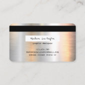 Metallischer Kreditkartenstil Visitenkarte (Rückseite)