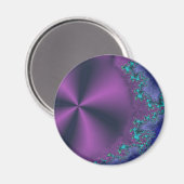 Metallischer Lila Kon mit Aquafoam Abstrakt Magnet (Vorderseite/Rückseite)