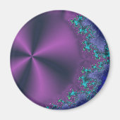 Metallischer Lila Kon mit Aquafoam Abstrakt Magnet (Vorne)