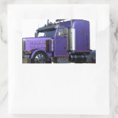 Metallischer Lila Sattelschlepper Rechteckiger Aufkleber (Tasche)