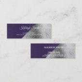 Metallischer Lila Violett Silberling Abschluss ein Telefonnummerkarte (Vorne/Hinten)