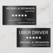 Metallischer moderner Minimaltreiber Visitenkarte (Vorne/Hinten)